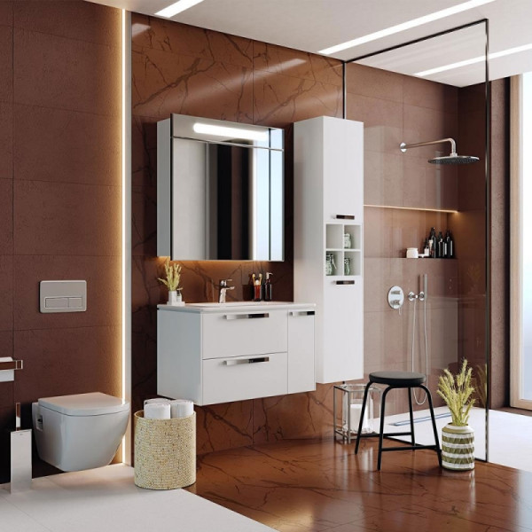 Пенал подвесной Roca Lago 35x28x165,5 белый глянцевый (857297806)