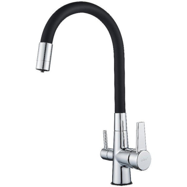 Смеситель для кухни Dlin с гибким изливом, переключатель на фильтр хром (D159317-1) Смеситель для кухни Dlin с гибким изливом, переключатель на фильтр хром (D159317-1)