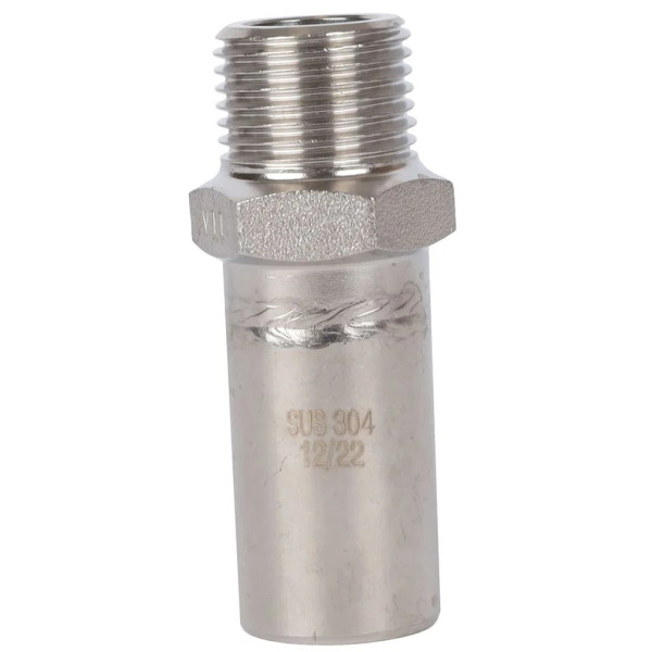 Вставка резьбовая 22х1/2"Н Rommer из нержавеющей стали (пресс) (RSS-0024-002212) Вставка резьбовая 22х1/2"Н Rommer из нержавеющей стали (пресс) (RSS-0024-002212)