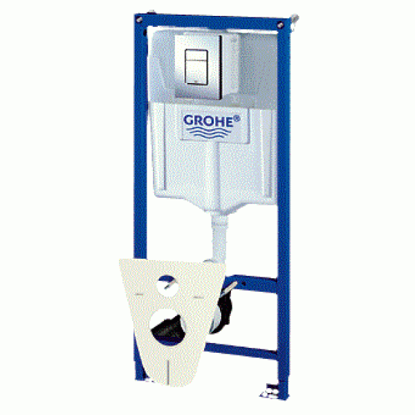 Инсталляция для подвесного унитаза Grohe Rapid SL с клавишей (38775001) хром Инсталляция для подвесного унитаза Grohe Rapid SL с клавишей (38775001) хром