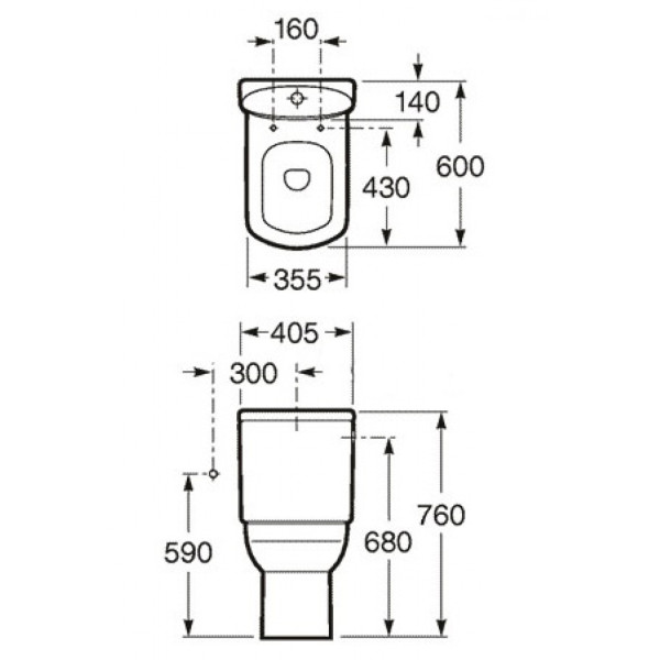 Бачок для унитаза Roca Dama Senso 40,5x14x37,5 белый (7.341,5.1.B00.0)
