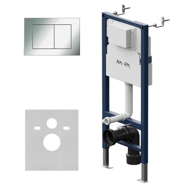 Инсталляция для подвесного унитаза AM.PM PrimeFit с клавишей PrimeFit S хром глянц (I012709.0251) Инсталляция для подвесного унитаза AM.PM PrimeFit с клавишей PrimeFit S хром глянц (I012709.0251)