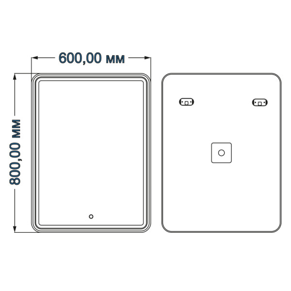 Зеркало Azario Adriana 600х800 влагостойкое c подсветкой и диммером (CS00066638) Зеркало Azario Adriana 600х800 влагостойкое c подсветкой и диммером (CS00066638)