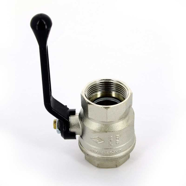 Кран Bugatti 1 1/4" ВВ шаровый New Jersey 910 (черная ручка) (09100015)