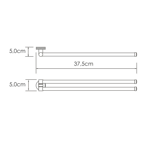 Полотенцедержатель WasserKRAFT Tauber никель (K-64431)