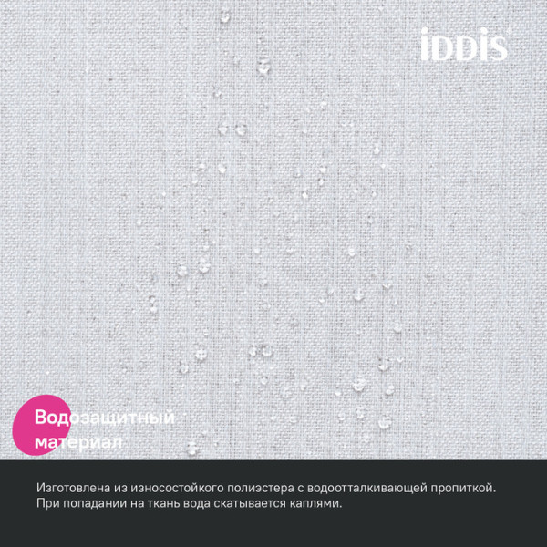 Шторка для ванн текстильная Iddis D?cor 180x200 белая (DL01P18i11)