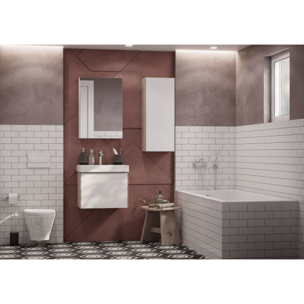 Шкаф подвесной Aquaton Асти 346x250x850 белый, ясень шимо (1.A262.9.03A.X01.0) Шкаф подвесной Aquaton Асти 346x250x850 белый, ясень шимо (1.A262.9.03A.X01.0)