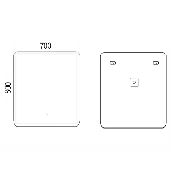 Зеркало-шкаф Azario Adriana 1П 70x80 с подсветкой (CS00069511)