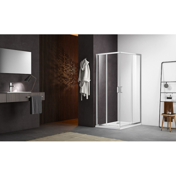 Душевой уголок Aquatek 90x90x200 профиль хром, стекло прозрачное (AQ ARI KV 09020CH)