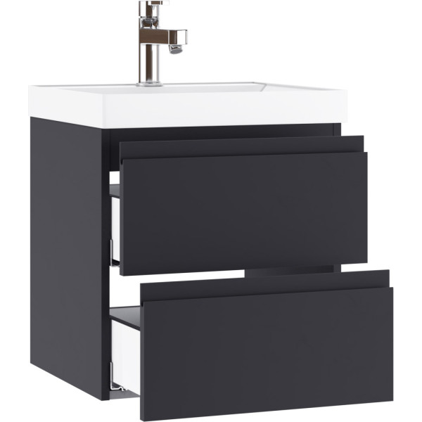 Тумба подвесная под умывальник Classica 50 Graffo графит матовый В2 Домино (DGr2110T) Тумба подвесная под умывальник Classica 50 Graffo графит матовый В2 Домино (DGr2110T)