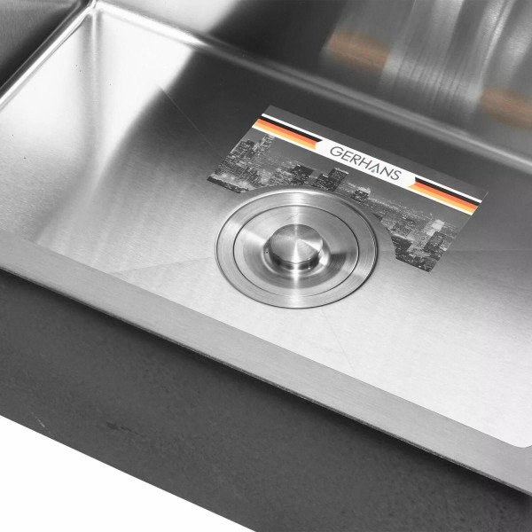 Мойка для кухни врезная Gerhans 60x50x22 нерж. сталь 3 мм, сифон (K36050)
