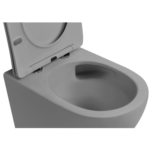 Унитаз подвесной Abber Bequem 355x490x360 серый матовый (AC1101TMG) Унитаз подвесной Abber Bequem 355x490x360 серый матовый (AC1101TMG)