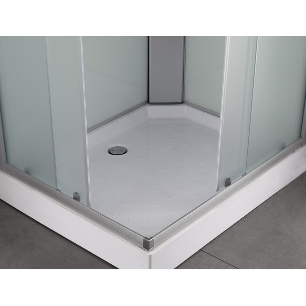 Душевая кабина Loranto 80x100x215 стекло матовое, профиль сатин (CS-5180-13R F)