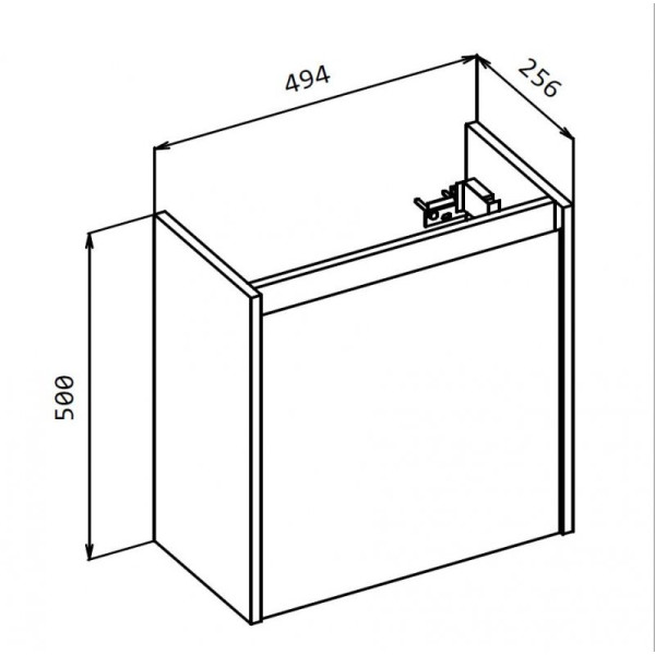 Тумба подвесная BelBagno Kraft Mini 50 Rovere Nebrasca Nature правая (KRAFT MINI-500/260-1A-SO-RNN-R)