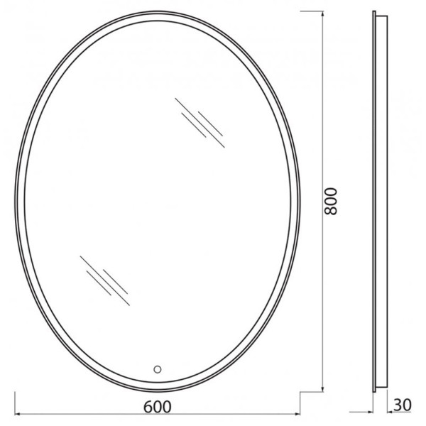 Зеркало с подсветкой BelBagno SPC-VST 60x80 с подогревом (SPC-VST-600-800-LED-TCH-WARM)