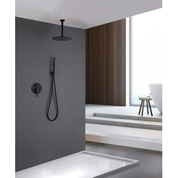 Душевая система Abber Emotion черный матовый (AF8821B)