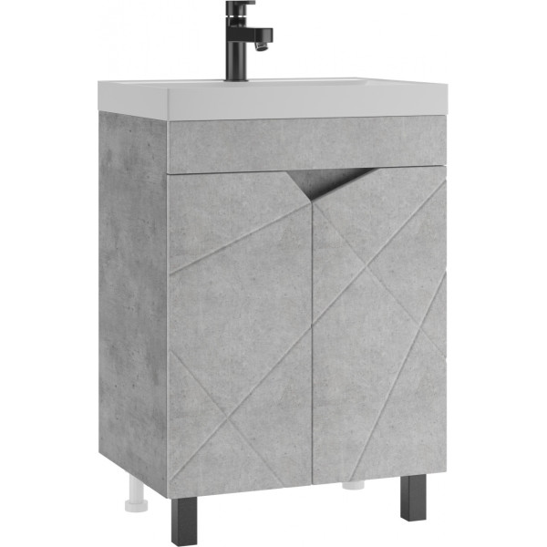 Тумба напольная Classica 60 Vector светлый бетон без ящика Домино (DV6612T)