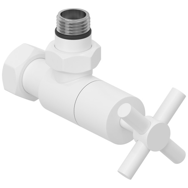 Вентиль угловой Сунержа 1/2"х3/4" НР/НГ крест матовый белый (30-1408-1234)