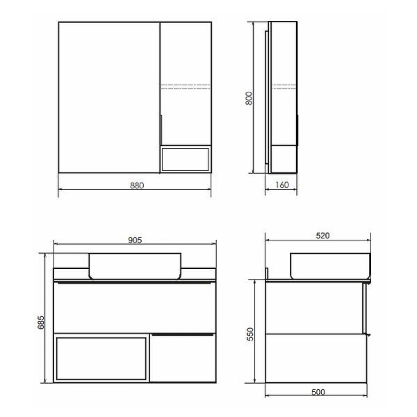 Тумба подвесная Comforty Штутгарт 900x520x685 дуб темно-коричневый (00-00002868) Тумба подвесная Comforty Штутгарт 900x520x685 дуб темно-коричневый (00-00002868)