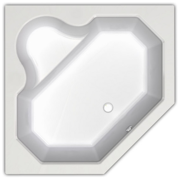 Ванна акриловая Акватек Лира 148х148 на каркасе, с фронтальным экраном, слив-перелив Ванна акриловая Акватек Лира 148х148 на каркасе, с фронтальным экраном, слив-перелив