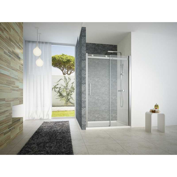 Душевая дверь BandHours Queen 170 170х195 стекло прозрачное, профиль полированный хром