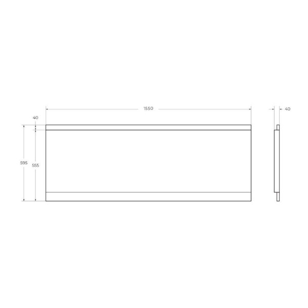 Экран фронтальный Cezares Eco 155x59,5x4 белый (ECO-155-F-SCR-W37)
