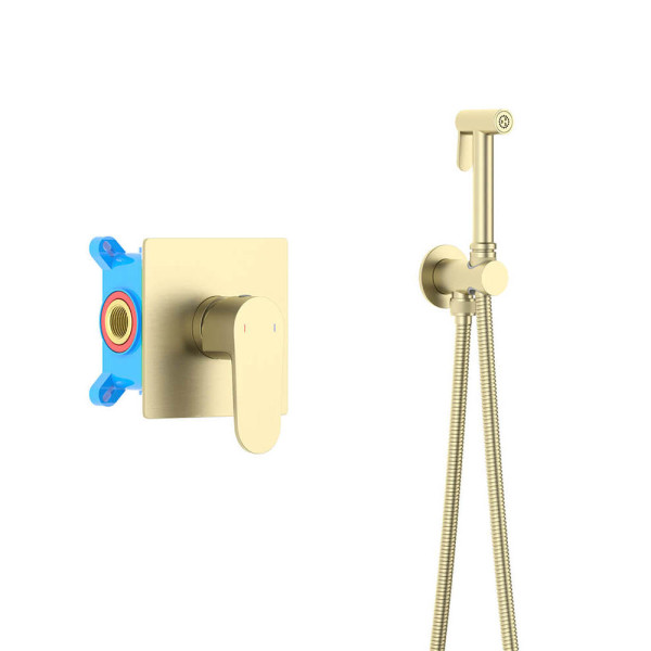 Смеситель с гигиеническим душем Aquatek Оберон (гигиеническая лейка, шланг, держатель) шлифованное золото (AQ1219BG) Смеситель с гигиеническим душем Aquatek Оберон (гигиеническая лейка, шланг, держатель) шлифованное золото (AQ1219BG)