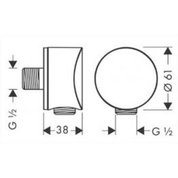 Подсоединение шланговое Hansgrohe Fixfit S 1/2 (27453000)