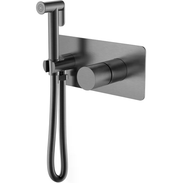 Смеситель с гигиеническим душем Boheme Stick GM (графит) (127-GM.2) Смеситель с гигиеническим душем Boheme Stick GM (графит) (127-GM.2)