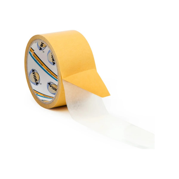 Лента клейкая двусторонняя на бумажной основе Aviora 50 мм x 10 м (белая) (303-009)