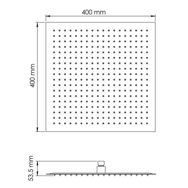 Верхний душ WasserKRAFT 400x400 никель (A363) Верхний душ WasserKRAFT 400x400 никель (A363)