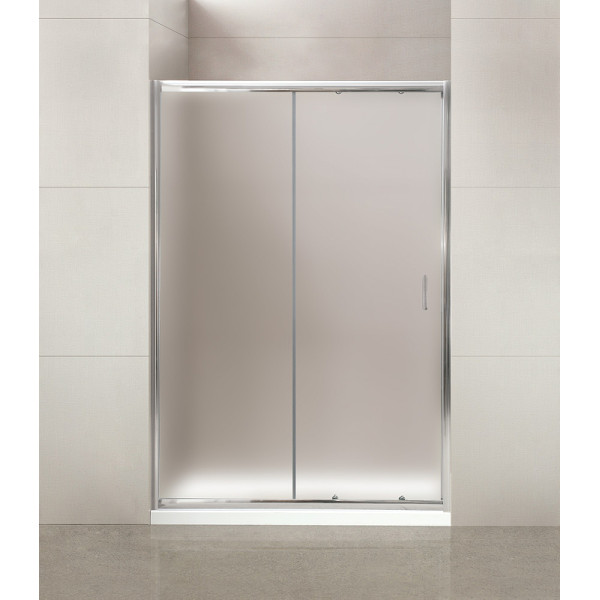 Душевая дверь BelBagno Uno 145x185 стекло рифленое, профиль хром (UNO-BF-1-145-P-Cr)