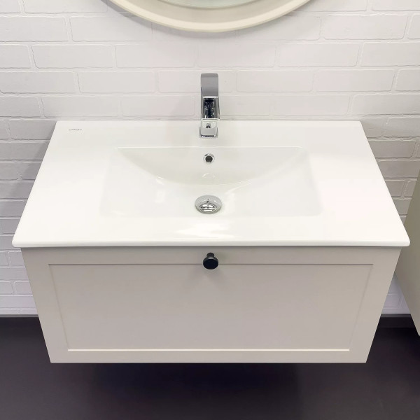 Тумба подвесная с раковиной Comforty Ереван 800x465x415 серый шёлк (00-00014864)