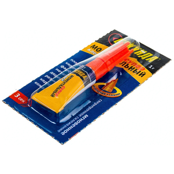 Клей моментальный Секунда 1 г. (на блистер-карте) (403-205)