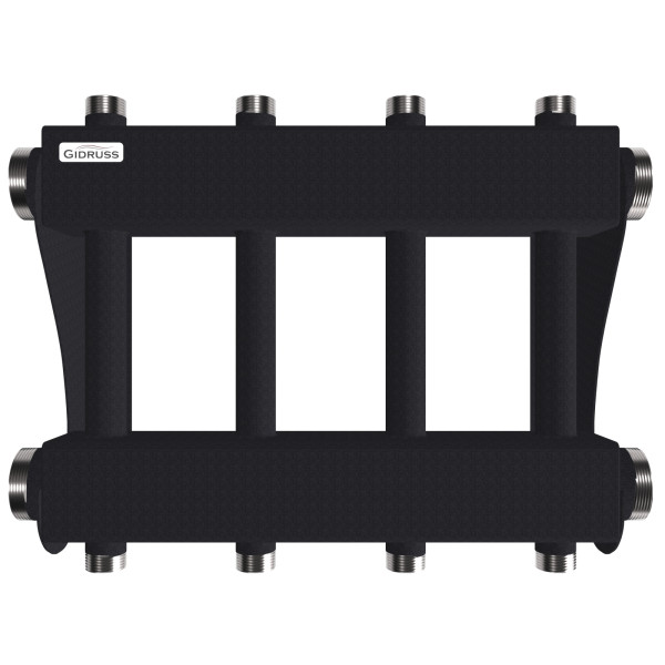 Коллектор модульный Gidruss MK-250-4DU (до 250 кВт, 2 магистр. подкл. G 2", 2 контура G 1" вверх и 2 вниз, ст. 09Г2С) Коллектор модульный Gidruss MK-250-4DU (до 250 кВт, 2 магистр. подкл. G 2", 2 контура G 1" вверх и 2 вниз, ст. 09Г2С)