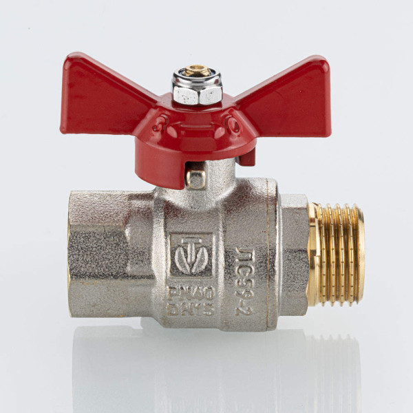 Кран 1/2" ВН шаровый Valtec Base-ГОСТ (красная бабочка) VT.218S.N.04