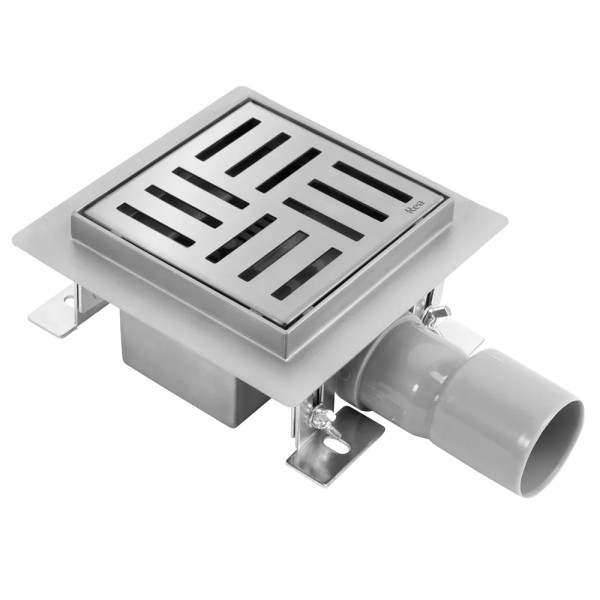 Трап для душа REA CROSS 15x15 матовый хром (REA-G6201)