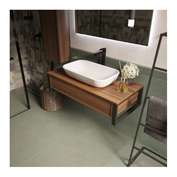 Тумба подвесная 1Marka Grundge Loft 1000x480x255 орех (Ц0000031985)