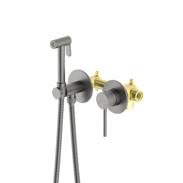 Смеситель с гигиеническим душем Aquatek встроенный (гигиеническая лейка, шланг) шлифованный черный хром (AQ1319BGM) Смеситель с гигиеническим душем Aquatek встроенный (гигиеническая лейка, шланг) шлифованный черный хром (AQ1319BGM)