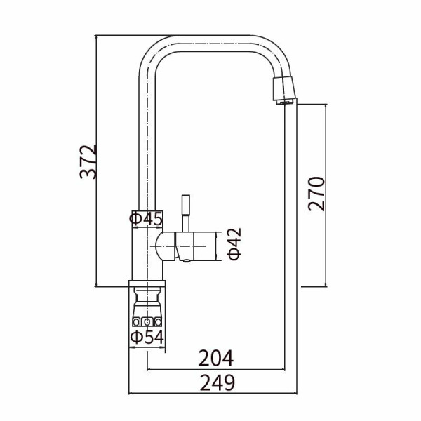 Смеситель для кухни Fashun сатин (A54909-A)
