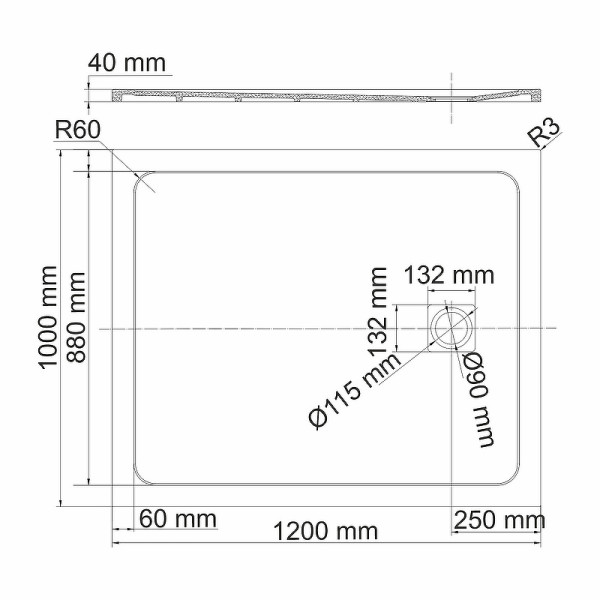 Душевой поддон WasserKRAFT Rhin 44T 120х4х100 (44T10) Душевой поддон WasserKRAFT Rhin 44T 120х4х100 (44T10)