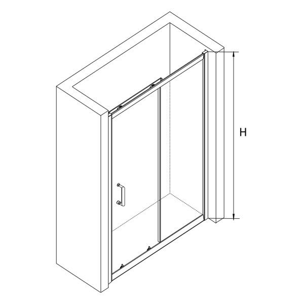 Душевая дверь RGW PA-14 W 1500*1950 стекло прозрачное, профиль белый (41081415-15)