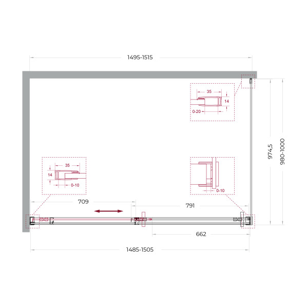 Душевой уголок BelBagno Soft Close-1 150x100x200 стекло прозрачное, профиль хром глянцевый (SOFT_CLOSE-1-AH-1-150/100-C-Cr)
