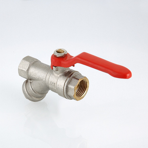 Кран 3/4" ВВ шаровый со встроенным фильтром Valtec Combi (красная ручка) VT.292.N.05