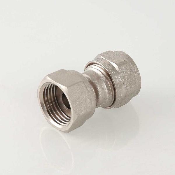 Соединение прямое 16*1/2"В с накидной гайкой Valtec (обжим) (VTm.322.N.001604) Соединение прямое 16*1/2"В с накидной гайкой Valtec (обжим) (VTm.322.N.001604)