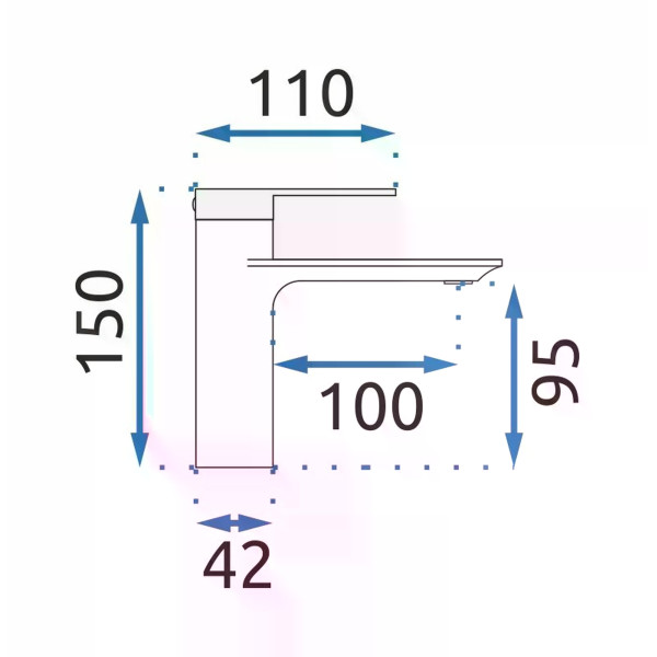 Смеситель для раковины Rea Storm оружейная сталь (REA-B4580) Смеситель для раковины Rea Storm оружейная сталь (REA-B4580)