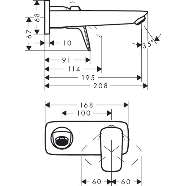 Смеситель для раковины Hansgrohe Logis (71220000)