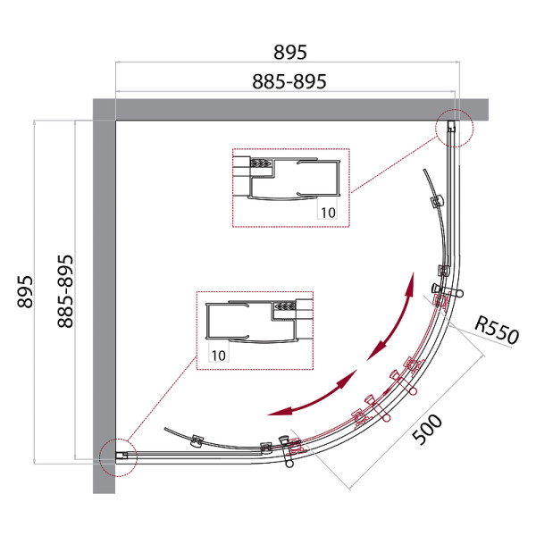 Душевой уголок BelBagno Uno-195 90x90x195 стекло рифленое, профиль хром (UNO-195-R-2-90-P-Cr) Душевой уголок BelBagno Uno-195 90x90x195 стекло рифленое, профиль хром (UNO-195-R-2-90-P-Cr)