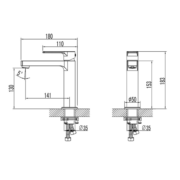 Смеситель для раковины Lemark Plus Grace хром (LM1537C)