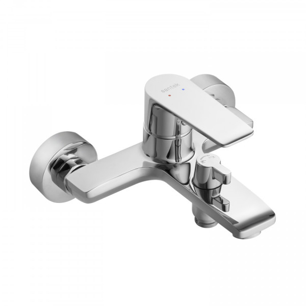 Смеситель для ванны и душа Santek Арма хром с душевым гарнитуром (WH5A1007C001) Смеситель для ванны и душа Santek Арма хром с душевым гарнитуром (WH5A1007C001)